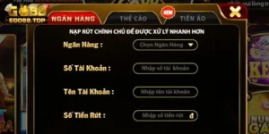 Nạp tiền Go88 đơn giản và chỉ trong vài phút